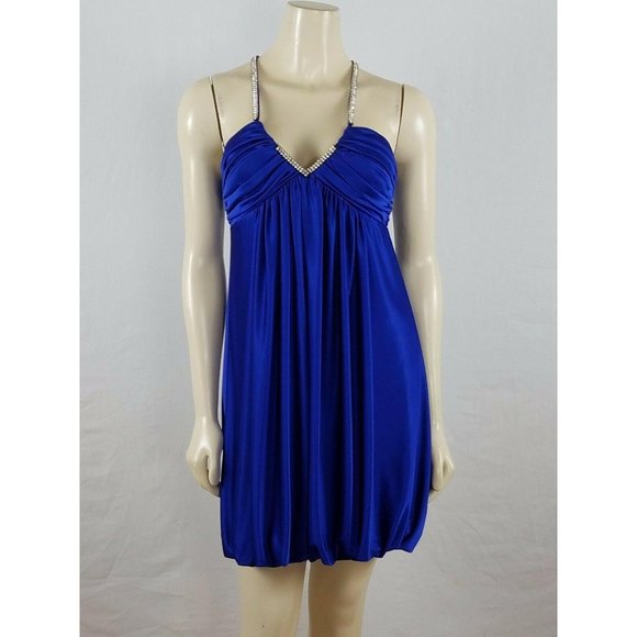 BETSY‎ & ADAM By Linda Bernell Strapless Blue dress - Picture 1 of 12